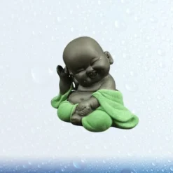 SOEKAVIA Creativo Statue Di Buddha In Ceramica Piccola Statua Di Buddha Carino Monaco Figurine Creativo Artigianato Per Bambini Bambole Ornamenti Delicato Regalo Cinese Artigianato In Ceramica-A -OUTSUN Giardino Negozio 36224299 3