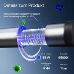Sterilizzatore UV A Acqua Per Laghetto SunSun CUV-755 Con Lampada 55W 8 Sterilizzatore UV A Acqua Per Laghetto SunSun CUV-755 Con Lampada 55W -OUTSUN Giardino Negozio 3879514 4