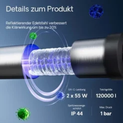Sterilizzatore UV A Acqua Per Laghetto SunSun CUV-7110 Con Lampada 110W 8 Sterilizzatore UV A Acqua Per Laghetto SunSun CUV-7110 Con Lampada 110W -OUTSUN Giardino Negozio 3879515 4