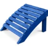 Poggiapiedi Per Sedia Da Giardino Design Adirondack Legno Mobili Da Esterno - Alana Blu - Legno Di Cicuta