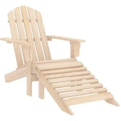 Sedia Da Giardino Adirondack Con Ottomana In Massello Di Abete VidaXL