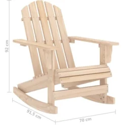Sedia A Dondolo Da Giardino Adirondack In Massello Di Abete VidaXL -OUTSUN Giardino Negozio 40104995 3