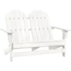 Sedia 2 Posti Da Giardino Adirondack In Abete Massello Bianco VidaXL