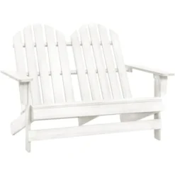 Sedia 2 Posti Da Giardino Adirondack In Abete Massello Bianco VidaXL