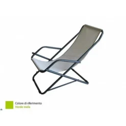 Sedia A Sdraio Basculante Mod. Swing Color Verde Mela Da Esterno Giardino