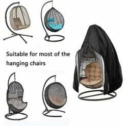 Kueatily Fodera Per Sedia Sospesa Oxford Protettiva Antipolvere Impermeabile Per Patio, Sedia A Dondolo, Sedia Galleggiante (Nero) -OUTSUN Giardino Negozio 47437714 5