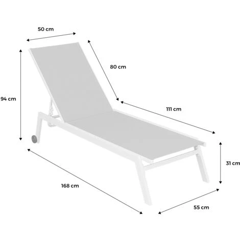 Lotto Di 2 Lettini Prendisole, Modello: ELSA In Alluminio, Colore: Grigio E Textilene, Colore: Grigio Scuro, Sdraio Multi-posizione Con Ruote 5 Lotto Di 2 Lettini Prendisole, Modello: ELSA In Alluminio, Colore: Grigio E Textilene, Colore: Grigio Scuro, Sdraio Multi-posizione Con Ruote - immagine 5