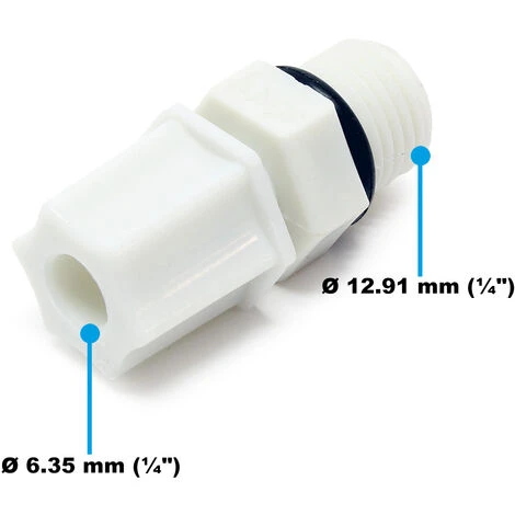 Raccordo Jaco Naturewater Per Tubi Filetto Esterno 6,35 Mm/1/4″ Acqua Microfiltro Ultrafiltrazione 2 Raccordo Jaco Naturewater Per Tubi Filetto Esterno 6,35 Mm/1/4″ Acqua Microfiltro Ultrafiltrazione - immagine 2