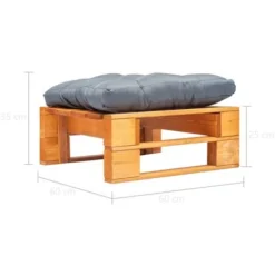 Divano Da Giardino A Pallet Cuscino Grigio Legno Marrone Miele 5 Divano Da Giardino A Pallet Cuscino Grigio Legno Marrone Miele -OUTSUN Giardino Negozio 51091576 3