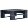 Ottomana Da Giardino Con Pallet In Legno Nera