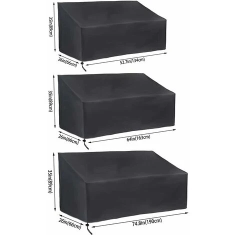 Kueatily Copertura Per Panca Da Giardino A 3 Posti, Tessuto Oxford Impermeabile E Traspirante, Copertura Per Mobili Da Giardino 3 Kueatily Copertura Per Panca Da Giardino A 3 Posti, Tessuto Oxford Impermeabile E Traspirante, Copertura Per Mobili Da Giardino - immagine 3