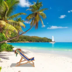 Relaxdays Sdraio In Legno, Sedia Da Mare Pieghevole, 3 Livelli Inclinazione, 120 Kg, Lettino Da Spiaggia E Giardino, Blu -OUTSUN Giardino Negozio 51983298 5