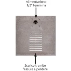 Fontana Da Giardino Con Rubinetto E Base In Cemento Antracite H91 Cm -OUTSUN Giardino Negozio 52566473 3