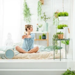 Relaxdays Statua Del Buddha Seduto, Figura Da Giardino Alta 50 Cm, Resistente Alle Intemperie E Gelo, Poliresina, Bianco -OUTSUN Giardino Negozio 53442938 3