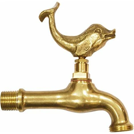 Boutt 2158124 406D - Rubinetto Da Giardino, Impugnatura A Forma Di Delfino, 15 X 21, Raccordo 20 X 27 1 Boutt 2158124 406D - Rubinetto Da Giardino, Impugnatura A Forma Di Delfino, 15 X 21, Raccordo 20 X 27