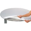 Mollettone Copritavolo Made In Italy Bianco Con Elastici In Tutte Le Misure Per Proteggere Il Vostro Tavolo Bianco - 140x140 Cm