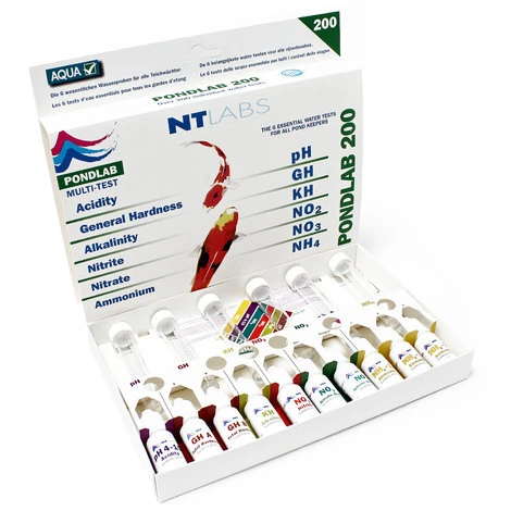 Kit Multi Test NTLabs Pond 200 Pezzi Per L'acqua Di Stagni E Acquari 1 Kit Multi Test NTLabs Pond 200 Pezzi Per L'acqua Di Stagni E Acquari
