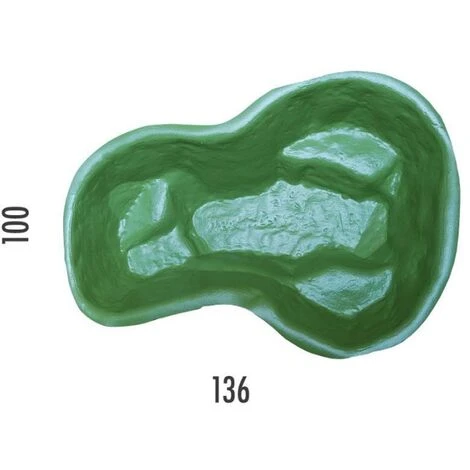 Laghetto Da Giardino Green Bracciano Litri 220 Dimensioni 136x100xh34 Cm 3 Laghetto Da Giardino Green Bracciano Litri 220 Dimensioni 136x100xh34 Cm - immagine 3