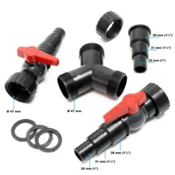 SunSun Distributore A Y 25 / 32 / 38 Mm 2 Rubinetti Di Chiusura Per Regolare Il Flusso -OUTSUN Giardino Negozio 5573483 3