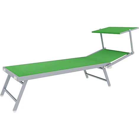 Lettino Verde Prendisole Pieghevole Professionale In Alluminio E Tessuto Textilene Tettuccio Orientabile Tettino Parasole Sdraio Prendi Sole Mare Spiaggia Piscina Giardino 182 X 60 X 38 Cm 3 Lettino Verde Prendisole Pieghevole Professionale In Alluminio E Tessuto Textilene Tettuccio Orientabile Tettino Parasole Sdraio Prendi Sole Mare Spiaggia Piscina Giardino 182 X 60 X 38 Cm - immagine 3