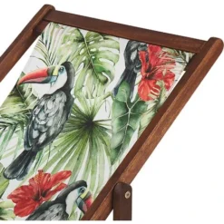 Set Di 2 Sedie Sdraio Da Giardino In Legno D'acacia Naturale Scuro Tucani Multicolore Anzio -OUTSUN Giardino Negozio 56772021 5