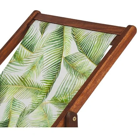 Set Di 2 Sedie Sdraio Da Giardino In Legno D'acacia Naturale Scuro Foglie Di Palma Verde Anzio 5 Set Di 2 Sedie Sdraio Da Giardino In Legno D'acacia Naturale Scuro Foglie Di Palma Verde Anzio - immagine 5