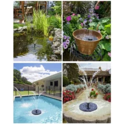 Fontana Solare Da Giardino Pompa Galleggiante Decorativa Per Laghetto Stagno -OUTSUN Giardino Negozio 57911379 4