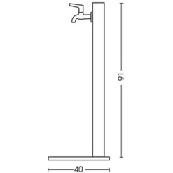 Fontana Da Giardino Con Rubinetto E Base In Cemento Colore Tortora H91 Cm -OUTSUN Giardino Negozio 58699072 4