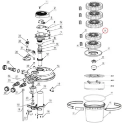 Pezzo Di Ricambio: Spugna Blu Per Filtri A Pressione Per Stagni SunSun CPF-20000 / CPF-30000 -OUTSUN Giardino Negozio 5888039 3