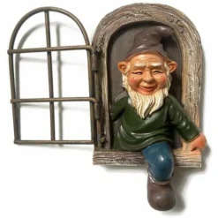 HIASDFLS Statua Di Gnomo Da Giardino Interessante Decorazione Dell'albero Da Giardino, Decorazione Del Portico Del Prato Del Patio