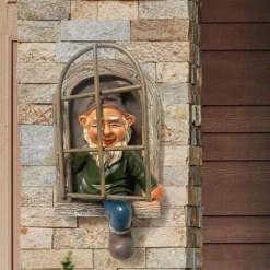 HIASDFLS Statua Di Gnomo Da Giardino Interessante Decorazione Dell'albero Da Giardino, Decorazione Del Portico Del Prato Del Patio -OUTSUN Giardino Negozio 59384957 5