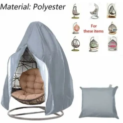 RHAFAYRE Per Sedia Sospesa Antipolvere Oxford 600d, Fodera Per Sedile Oscillante, Fodera Protettiva Per Sedia A Uovo Per Esterni, Anti-Uv, 190 Cm 115 Cm, Grigio 8 RHAFAYRE Per Sedia Sospesa Antipolvere Oxford 600d, Fodera Per Sedile Oscillante, Fodera Protettiva Per Sedia A Uovo Per Esterni, Anti-Uv, 190 Cm 115 Cm, Grigio -OUTSUN Giardino Negozio 60904067 4