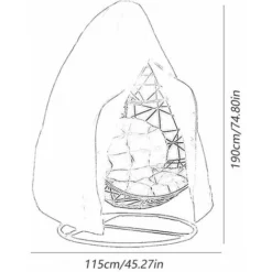 RHAFAYRE Per Sedia Sospesa Antipolvere Oxford 600d, Fodera Per Sedile Oscillante, Fodera Protettiva Per Sedia A Uovo Per Esterni, Anti-Uv, 190 Cm 115 Cm, Grigio 9 RHAFAYRE Per Sedia Sospesa Antipolvere Oxford 600d, Fodera Per Sedile Oscillante, Fodera Protettiva Per Sedia A Uovo Per Esterni, Anti-Uv, 190 Cm 115 Cm, Grigio -OUTSUN Giardino Negozio 60904067 5