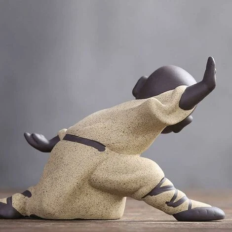 Mini Monaco Ornamenti Statua Di Buddha Kung Fu Tea Pet Zen Garden Vassoio Da Tè Figura Per Kung Fu Vassoio Da Tè Car Home Office Decoration (Giallo) 3 Mini Monaco Ornamenti Statua Di Buddha Kung Fu Tea Pet Zen Garden Vassoio Da Tè Figura Per Kung Fu Vassoio Da Tè Car Home Office Decoration (Giallo) - immagine 3