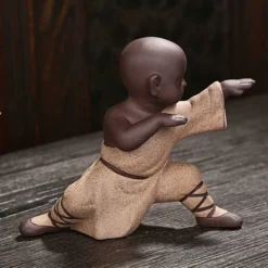 Mini Monaco Ornamenti Statua Di Buddha Kung Fu Tea Pet Zen Garden Tè Vassoio Figura Per Kung Fu Vassoio Da Tè Car Home Office Decorazione (Rosso), Arancione -OUTSUN Giardino Negozio 63852411 5