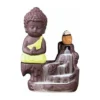 Bruciatore Di Incenso A Riflusso, Porta Incenso Little Monk Buddha Porta Bastoncini, Porta Incenso Con Coni Di Incenso A Riflusso (giallo)