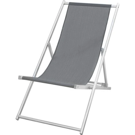 Sedia Sdraio Pieghevole Soverato 5 Posizioni Struttura In Alluminio E Textilene Colore: Grigio 1 Sedia Sdraio Pieghevole Soverato 5 Posizioni Struttura In Alluminio E Textilene Colore: Grigio