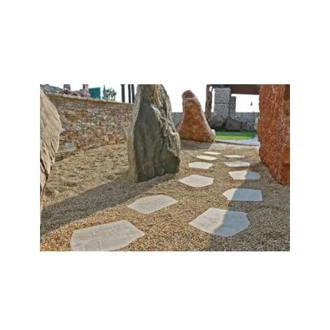 CAMMINAMENTO PASSO GIAPPONESE D.42-36XH2CM BARGE IN PIETRA SINTERIZZATA 2 CAMMINAMENTO PASSO GIAPPONESE D.42-36XH2CM BARGE IN PIETRA SINTERIZZATA - immagine 2