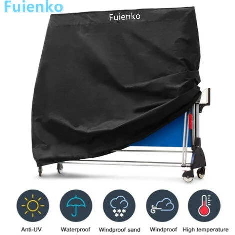 Copritavolo Da Ping Pong Fodere Per Mobili Da Giardino 165x70x185cm Nero FUIENKO 1 Copritavolo Da Ping Pong Fodere Per Mobili Da Giardino 165x70x185cm Nero FUIENKO