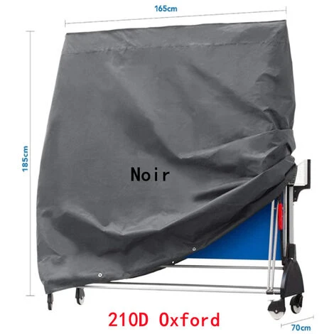 Copritavolo Da Ping Pong Fodere Per Mobili Da Giardino 165x70x185cm Nero FUIENKO 2 Copritavolo Da Ping Pong Fodere Per Mobili Da Giardino 165x70x185cm Nero FUIENKO - immagine 2