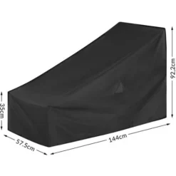 Kingsleeve Copertura Mobili Da GiardinoTessuto Oxford 420D Telo Protettivo Cantina Garage Esterno 144x57,5x35/92,2cm (de) -OUTSUN Giardino Negozio 67651856 4