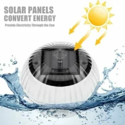 GroupM IT2pcs Outdoor Water LED Landscape Light Piscina Esterna Galleggiante Solar Light 12V -OUTSUN Giardino Negozio 69492285 3