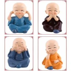 MINKUROW Statuetta Buddista Per Auto Di Buddha Piccolo 4 Monaci Buddisti Statua Di Buddha In Resina Decorazione Casa Del Monaco Buddista 8 MINKUROW Statuetta Buddista Per Auto Di Buddha Piccolo 4 Monaci Buddisti Statua Di Buddha In Resina Decorazione Casa Del Monaco Buddista -OUTSUN Giardino Negozio 69784835 4