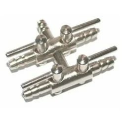 Zolux Rubinetto Aria In Metallo A 4 Uscite Per Areatore