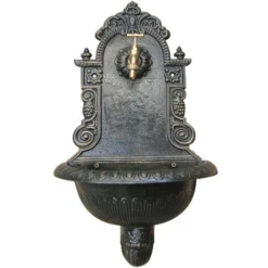 Tata Linda FONTANA IN GHISA PANTHEON CON RUBINETTO Col. Grigio