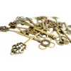 30 Pezzi Misti Vintage Scheletro Chiavi Fantasia Cuore Fiocco Collana Pendenti (bronzo)