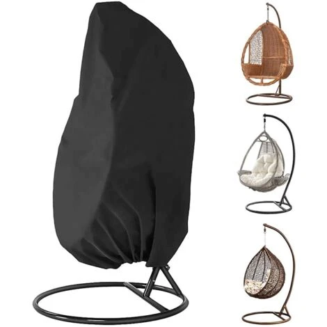 Cover Per Poltrona Da Giardino Pensile, Sedia Resistente Alla Polvere E All'acqua Ufs-190 X115cm-Black 1 Cover Per Poltrona Da Giardino Pensile, Sedia Resistente Alla Polvere E All'acqua Ufs-190 X115cm-Black