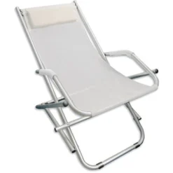 Sdraio In Alluminio Bianco - Cm.54x97x77h.