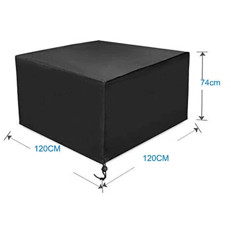 Fodere Per Mobili Da Giardino Grande Copertura Protettiva Per Mobili Da Giardino Quadrati 120x120x74cm 210D FUIENKO 2 Fodere Per Mobili Da Giardino Grande Copertura Protettiva Per Mobili Da Giardino Quadrati 120x120x74cm 210D FUIENKO - immagine 2
