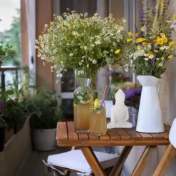 Relaxdays Statua Del Buddha Seduto, Figura H:17 Cm, Per Interni Ed Esterni, Resistente Alle Intemperie, In PVC, Bianco -OUTSUN Giardino Negozio 80857192 5